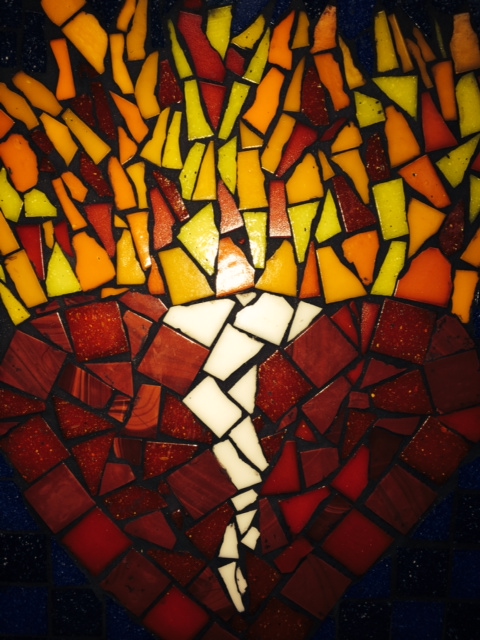Heart stained glass