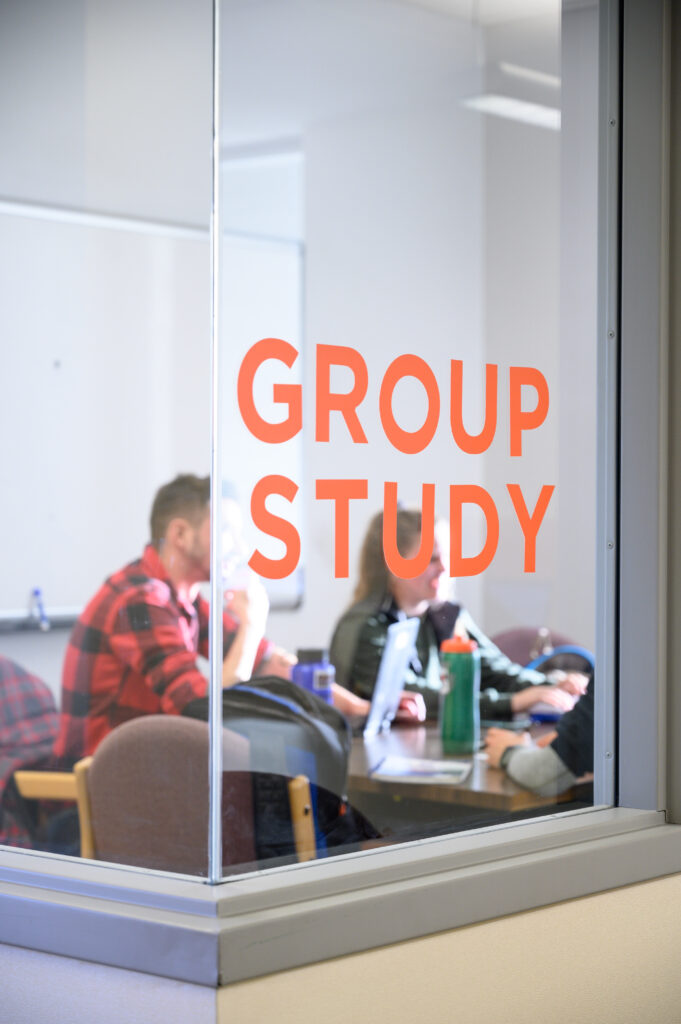 Group study room in Albertsons Library