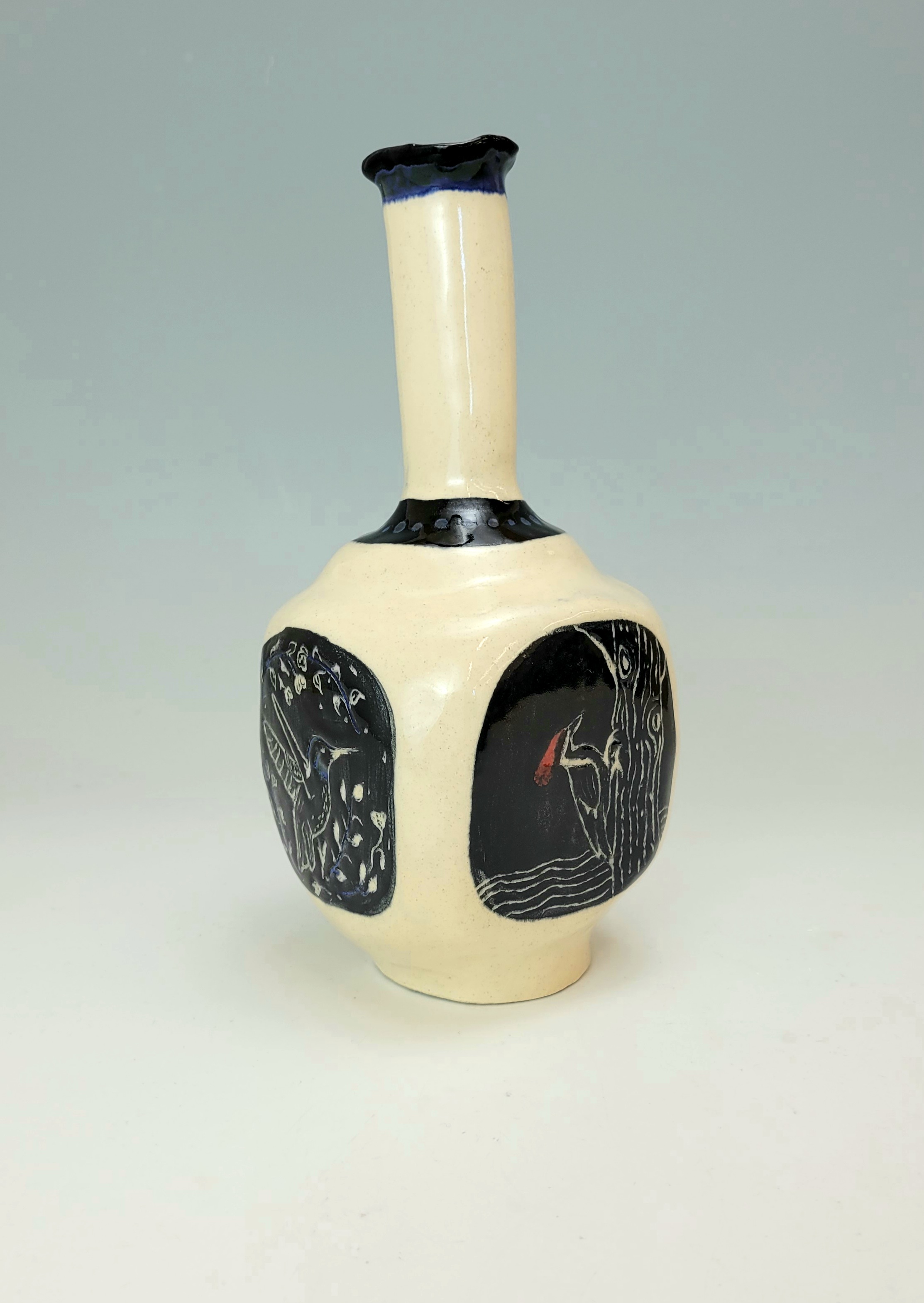 Image of the Sounds of the Forest ceramic vase sculpture.