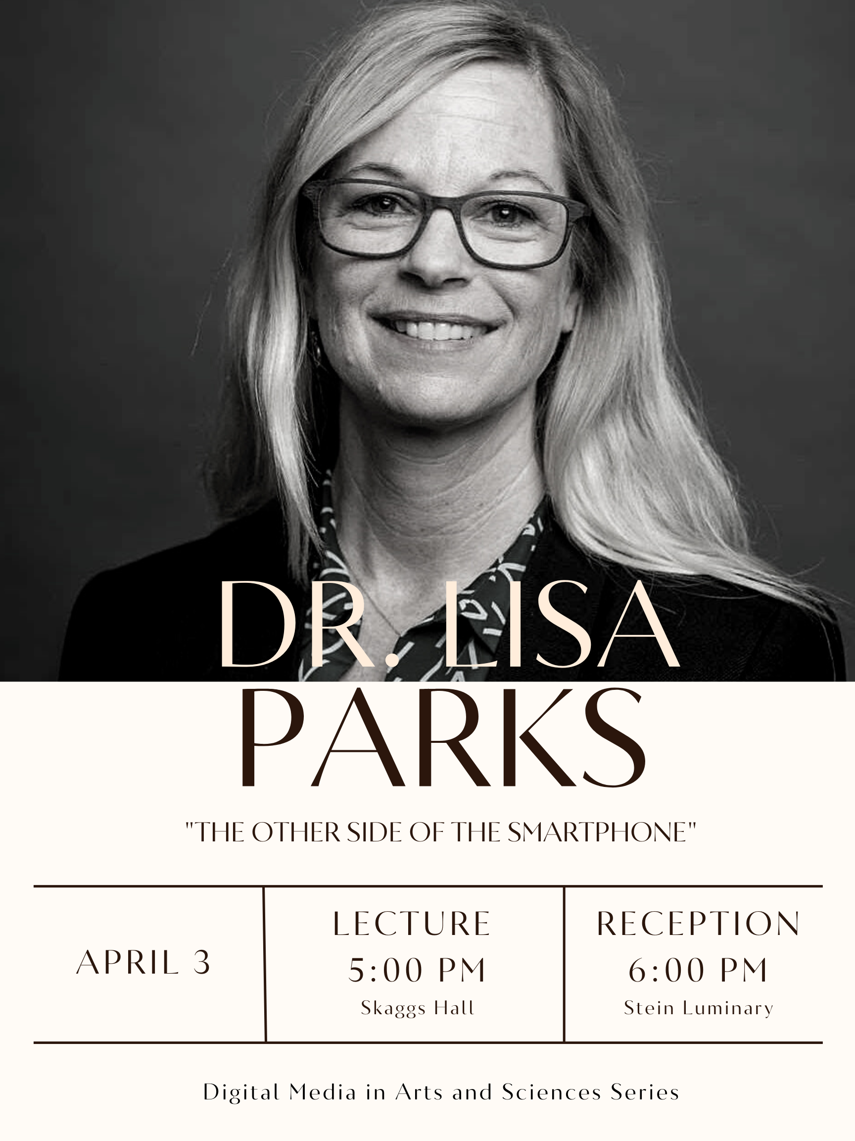Lisa Parks poster and portrait