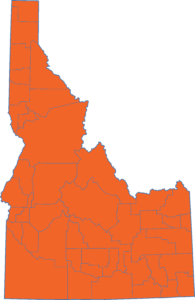 Graphic of Idaho with county distinctions