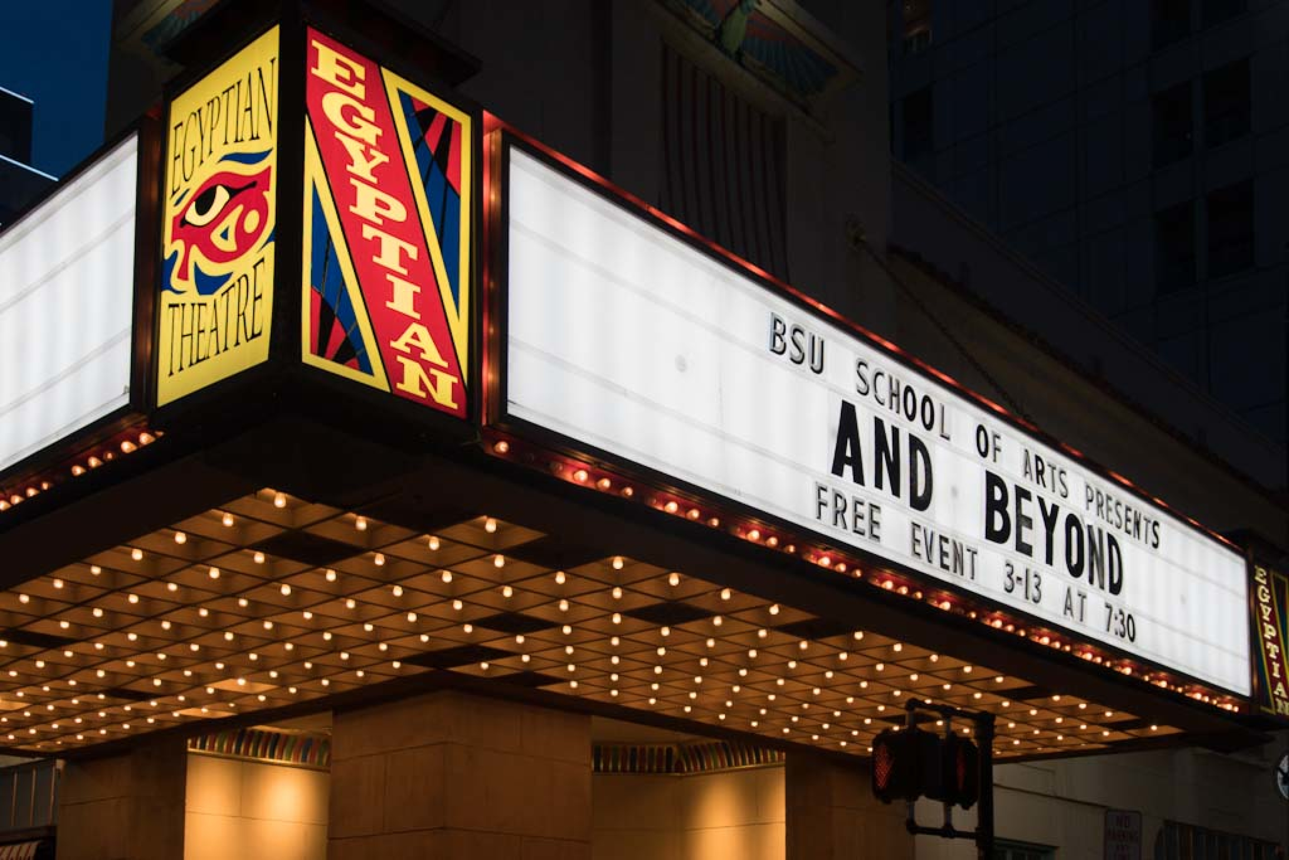 The Narrative Television Initiative, part of Boise State's Film and Television Arts program, screened its project And Beyond at The Egyptian Theatre in 2018.