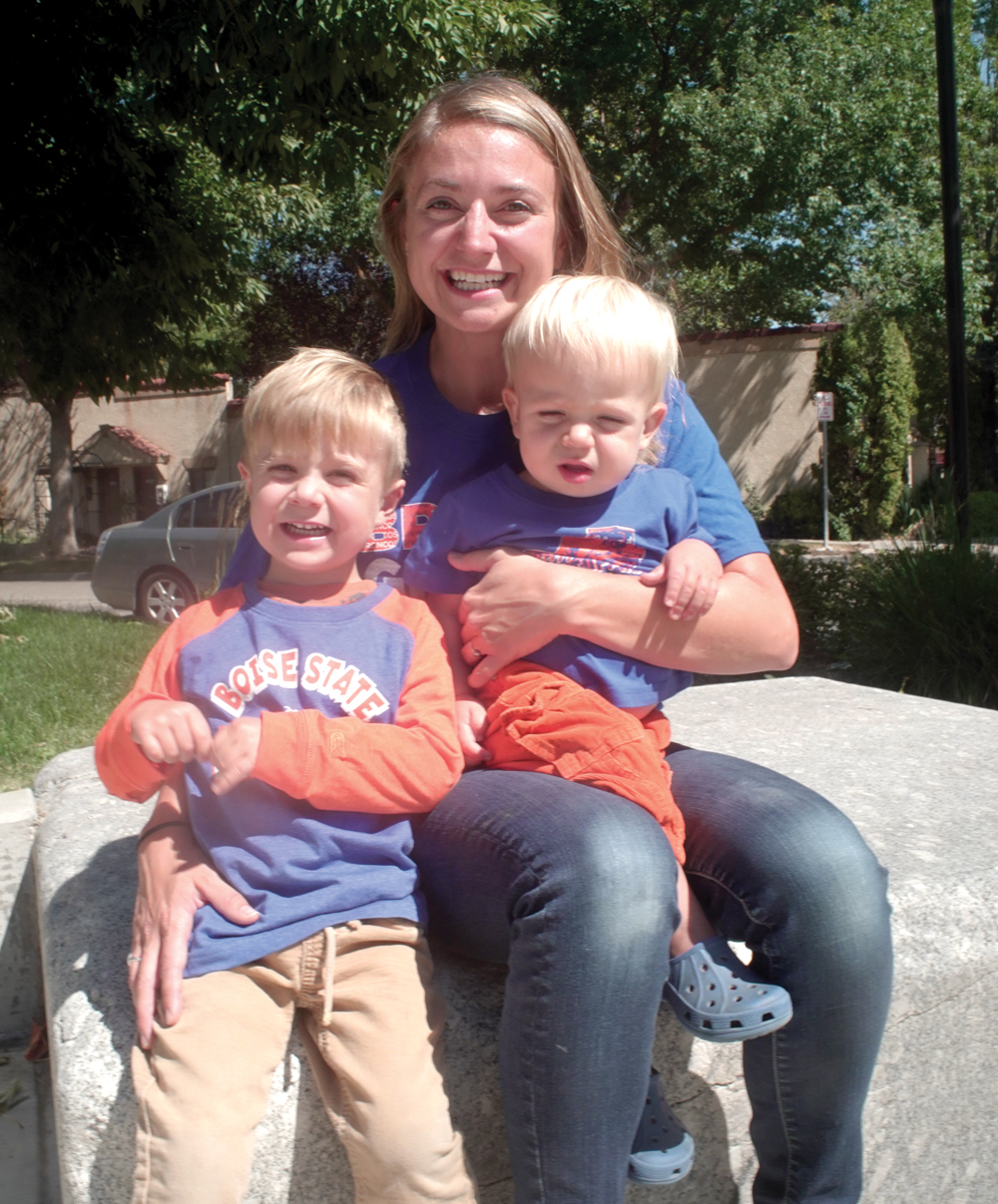 Jillian Moroney and her two young boys