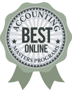 Badge, Accounting, Best Online Masters Programs.