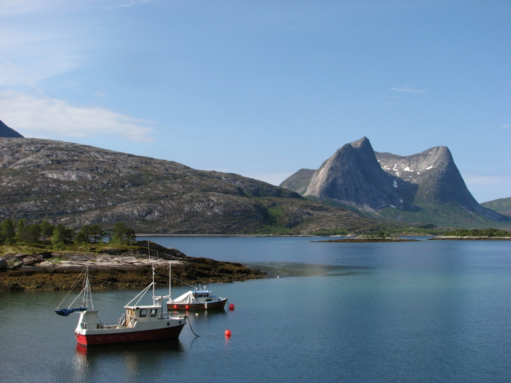 Photo of Norway scenery showing Fjord in the background