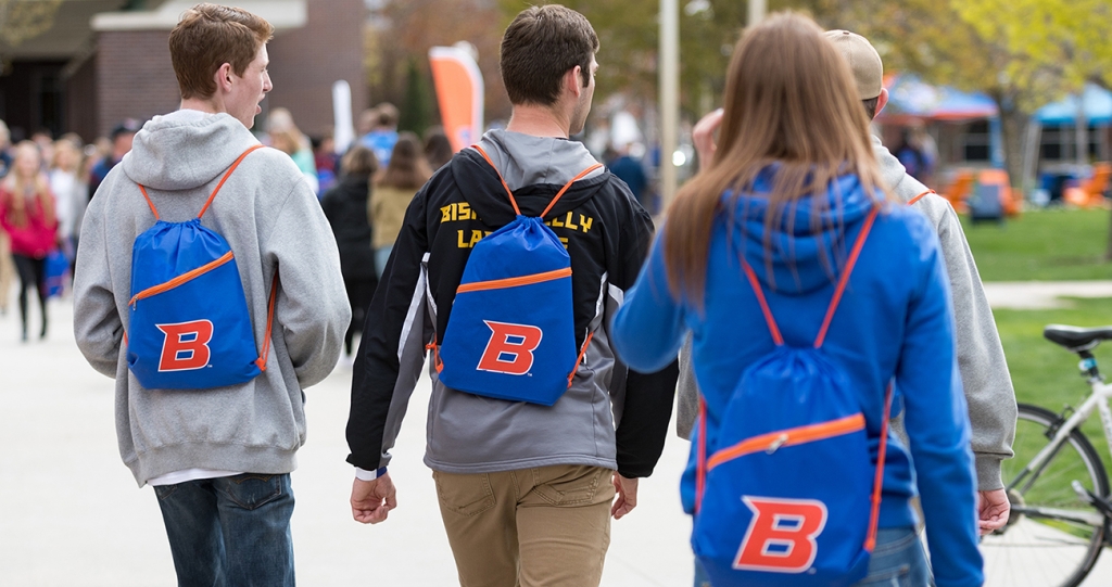 Students with B Backpacks