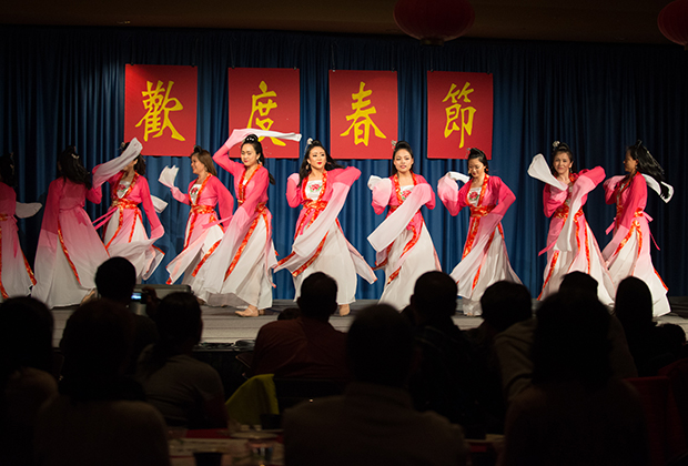 Traditional Chinese dancers perform during China Night.
