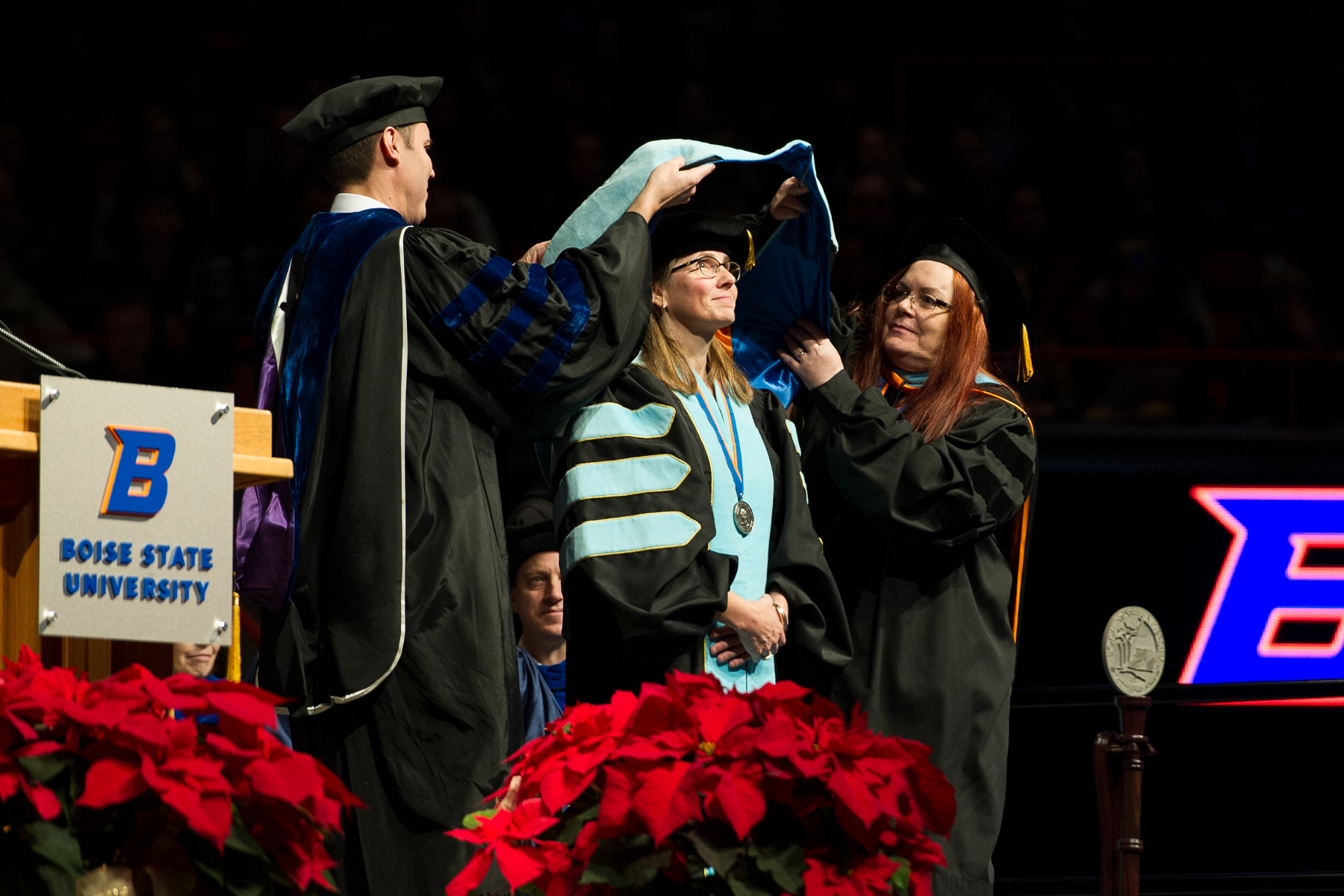 Doctoral hooding at commencement
