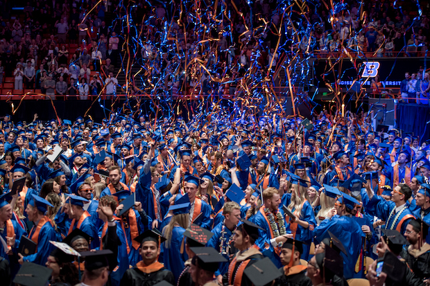 Boise State graduates celebrate