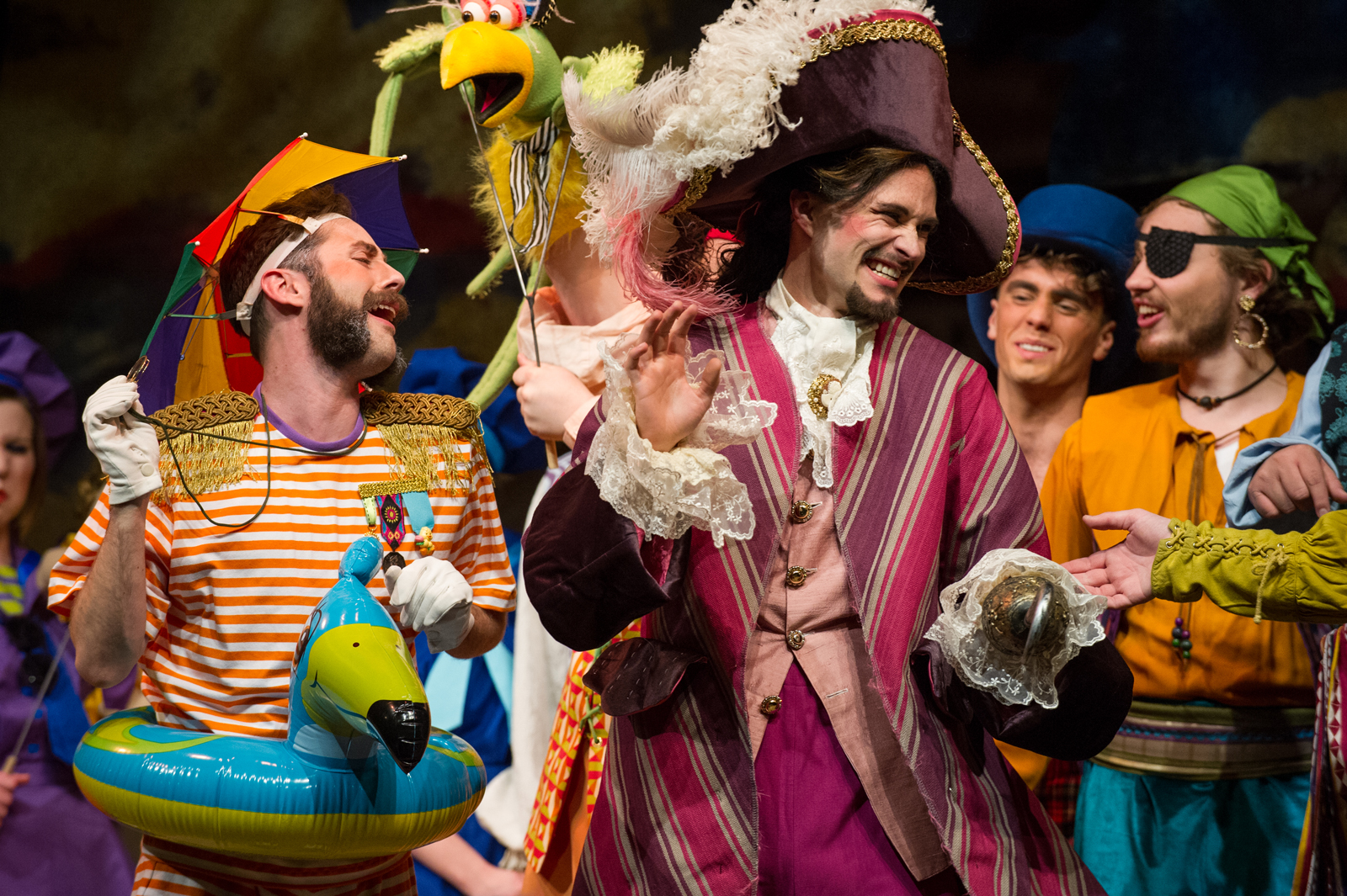 Theatre students in pirate costumes