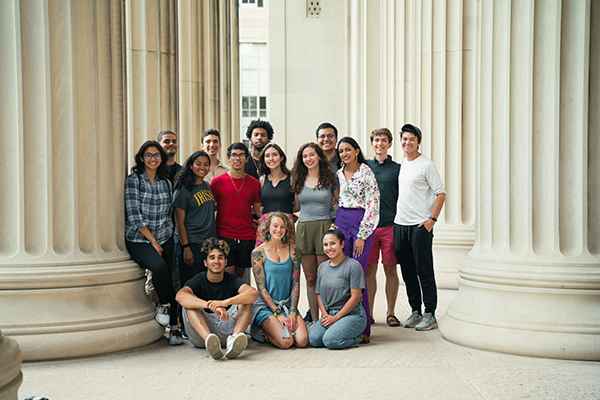 Josue and other students who attended the Massachusetts Institute of Technology (MIT) Summer Research Program.