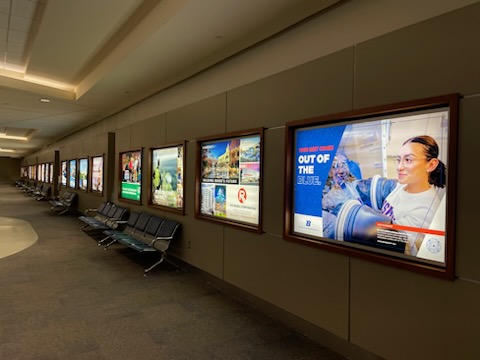 Advertising in airport terminal