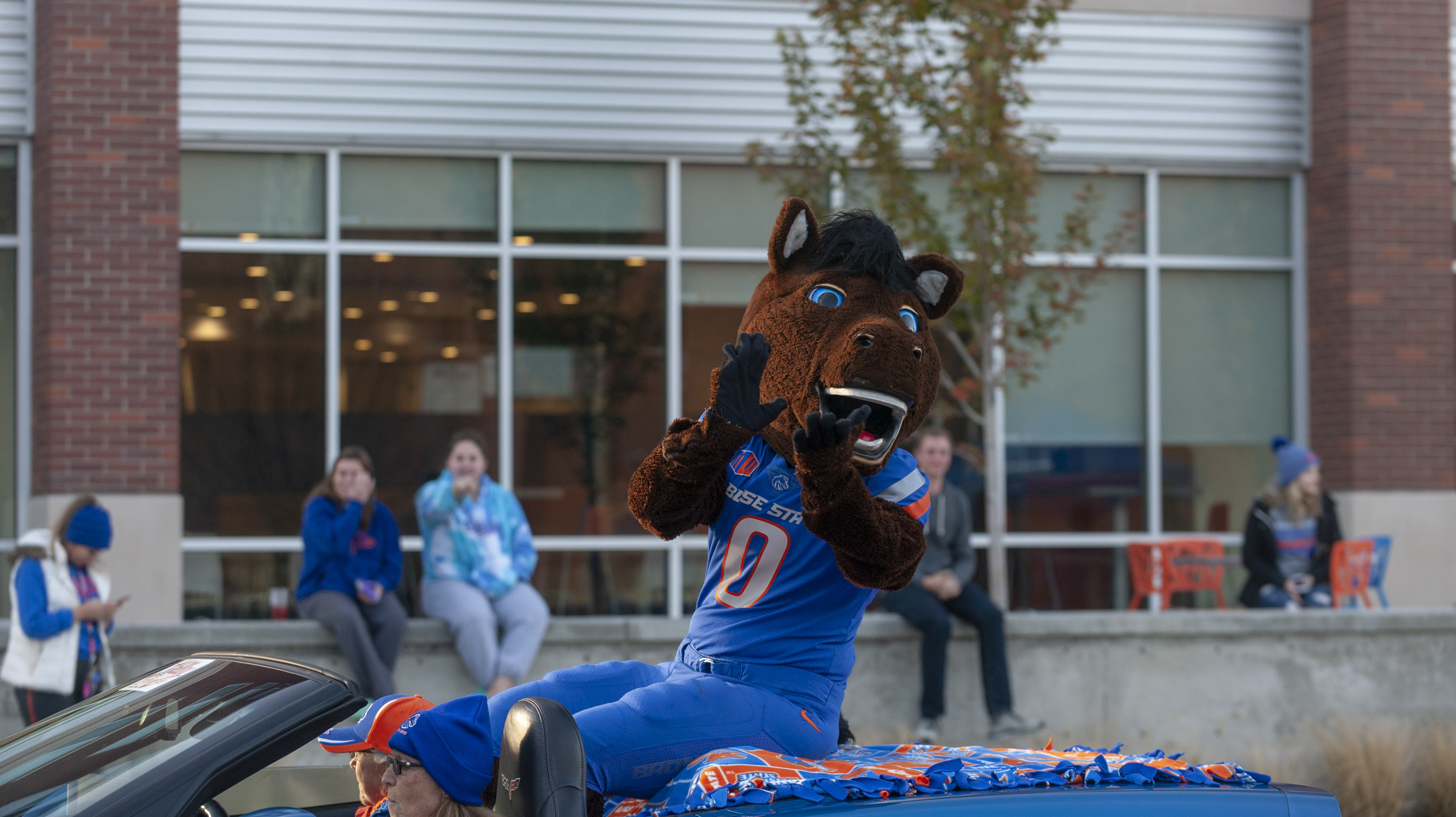 Buster Bronco in the parade 