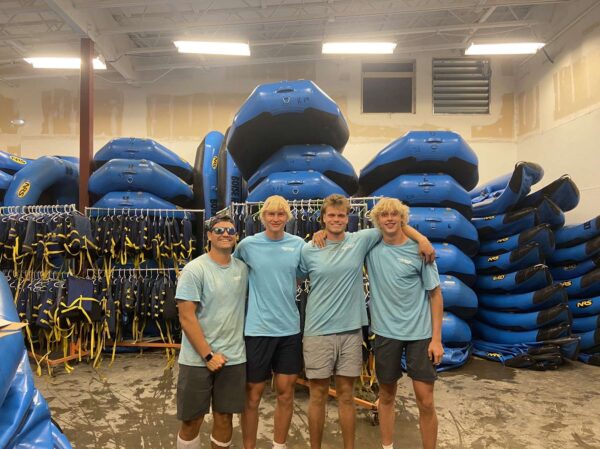 4 members of the boise raft and tube crew