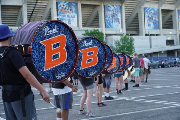 Blue Thunder Marching Band Bass Drum Line