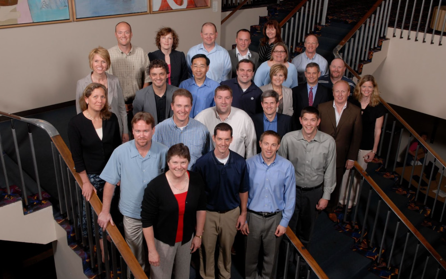 Picture of the first EMBA graduating class, 2008.