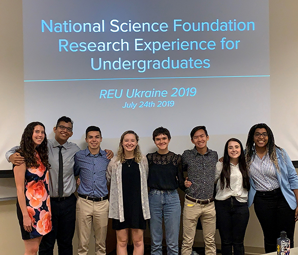 Students at National Science Foundation Research Experience for Undergraduates