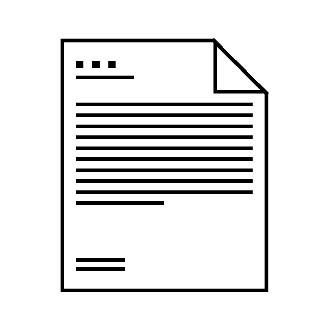 Typed letter icon