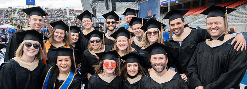 MBA graduates at commencement