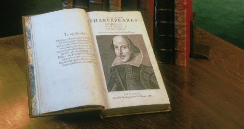 picture of Shakespeare's First Folio book