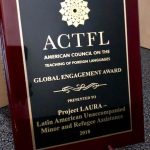 picture of ACTFL award