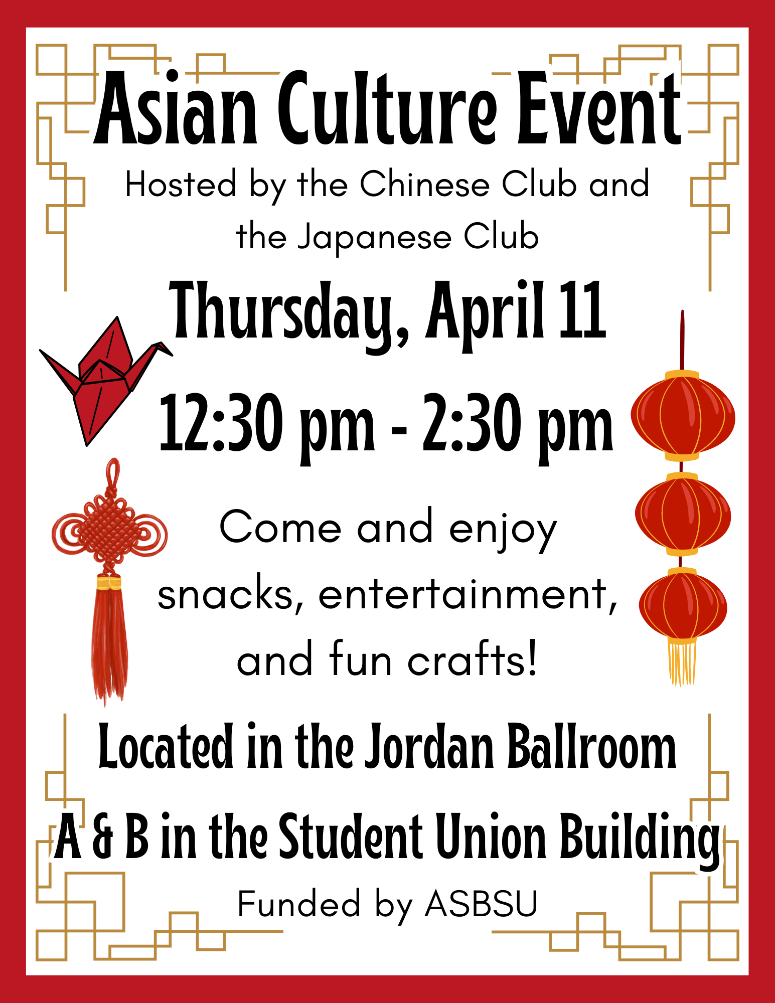 Asian culture event poster