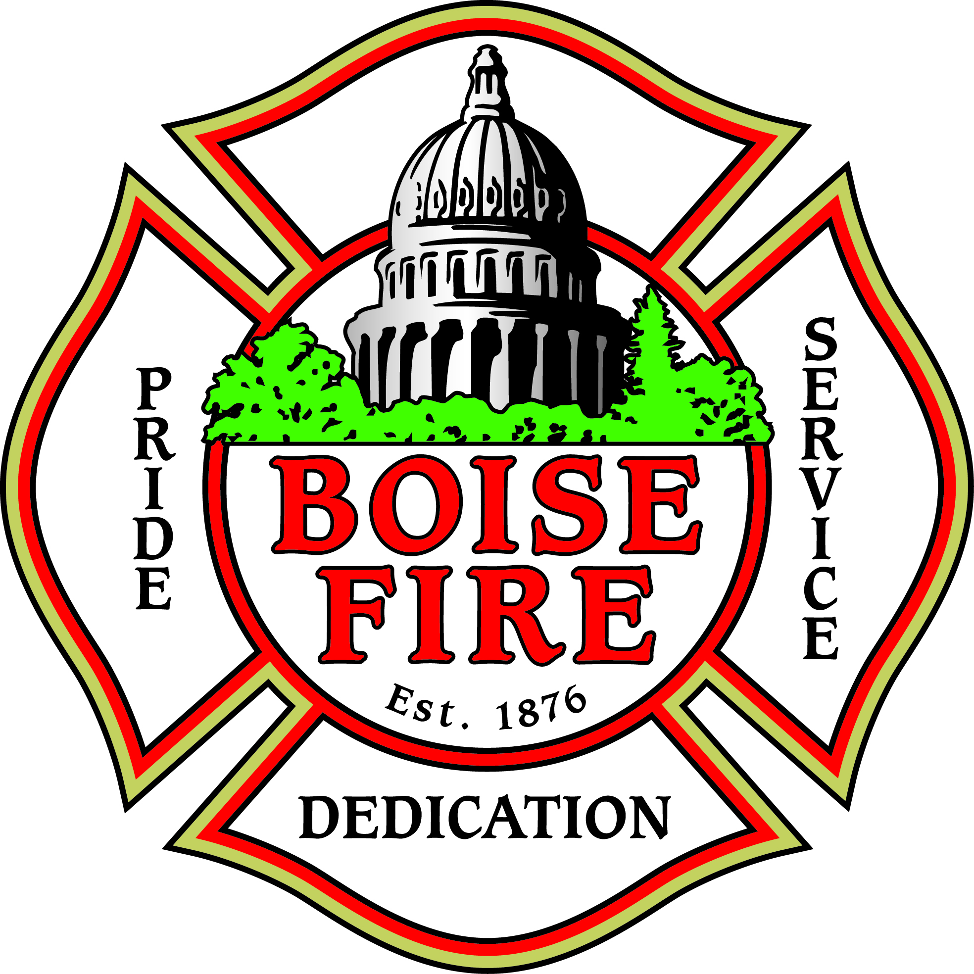 Boise Fire Est 1876 - Pride, Dedication, Service