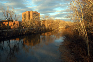 Boise River going through campus