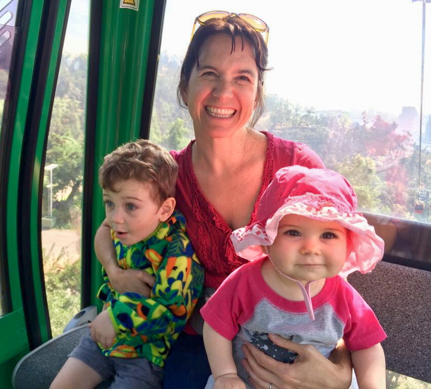 Emily Wakild and her family in Santiago, Chile 2018
