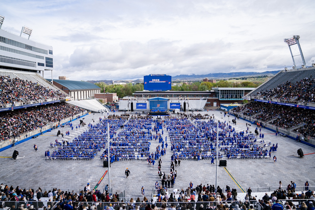 Boise State commencement at Albertsons Stadium