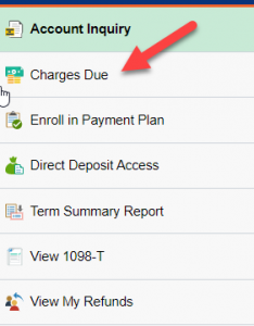 Charges Due Dropdown