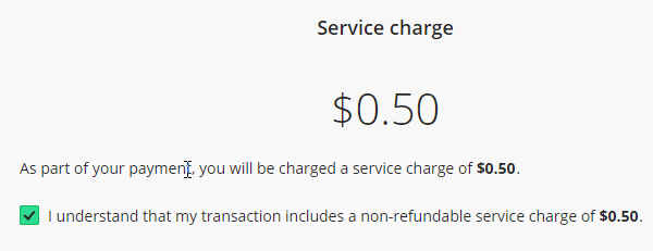 Bank Account Service Charge