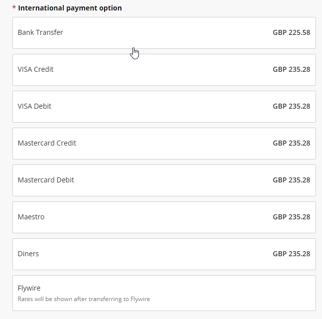 International Payment Methods
