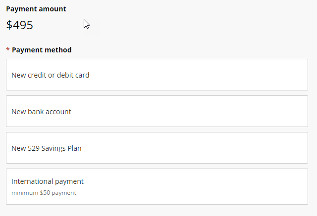Payment Choices