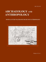 Photo of Publication Cover Archaeology and Anthropology Volume 16 No 1