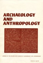 Photo of Publication Cover Archaeology and Anthropology Volume 3 No 1