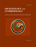 Photo of Publication Cover Archaeology and Anthropology Volume 20 No 1