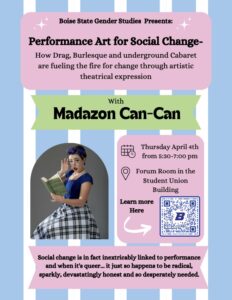 Details for Madazon Can-Can's talk Performance Art For Social Change