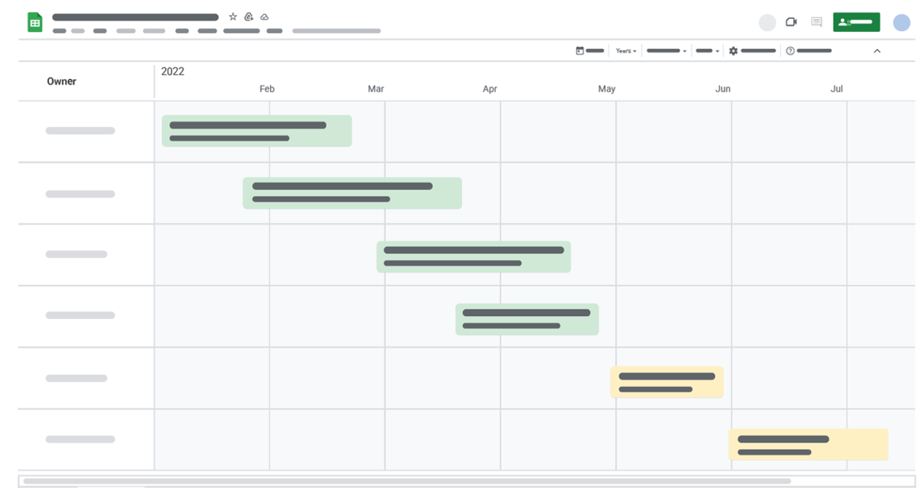 Google Sheets Timeline View