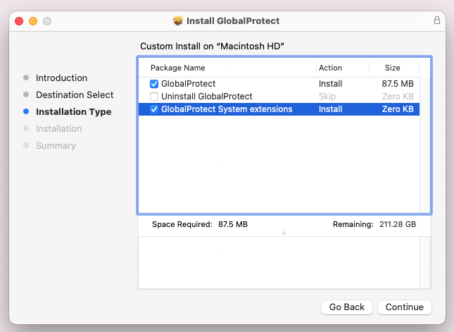 Mac install GlobalProtect screenshot 