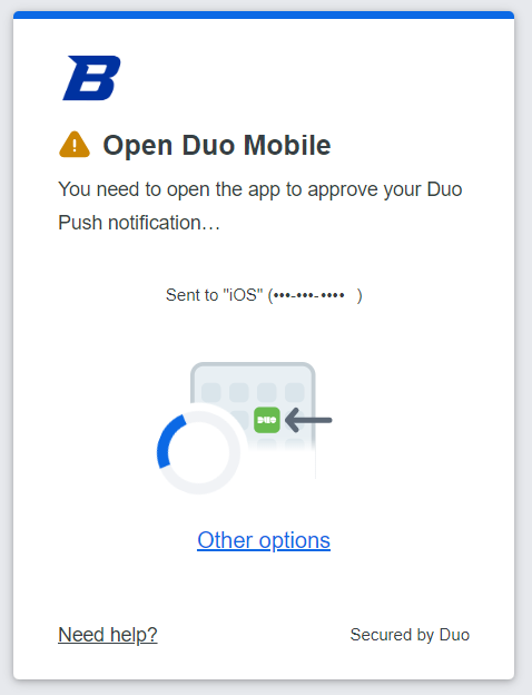 Duo push notification notice