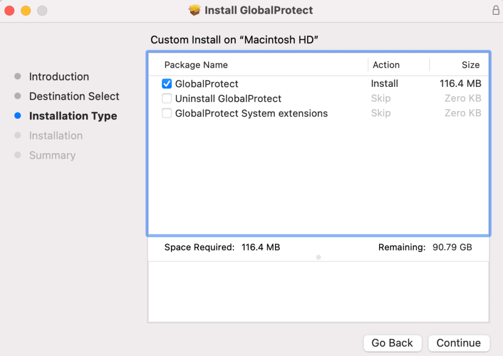 GlobalProtect Mac installation instructions