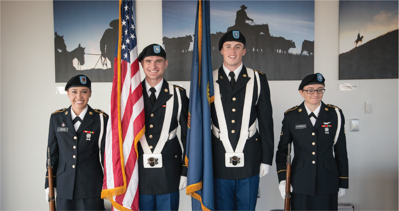 Military students graduating