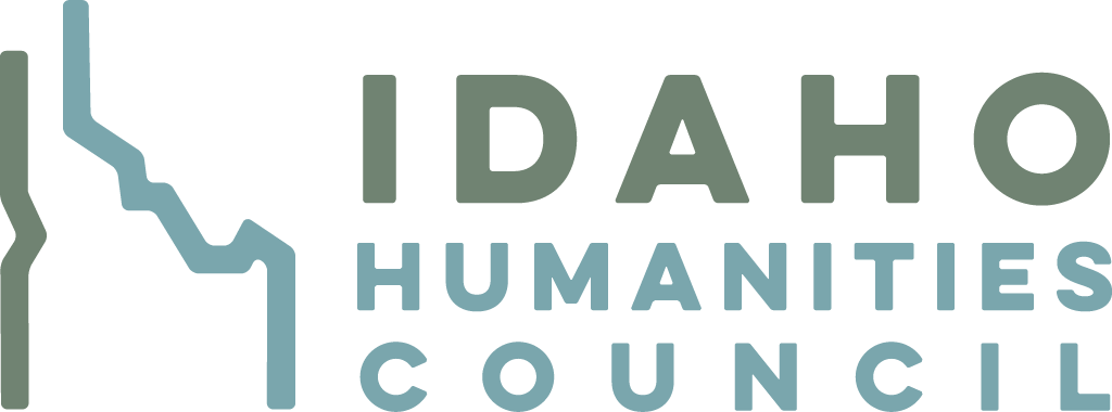 logo for the Idaho Humanities Council in green and turquoise