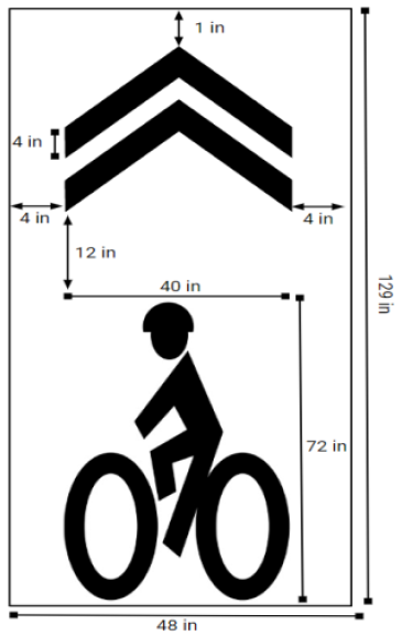 Standard Bike Sharrow Symbol