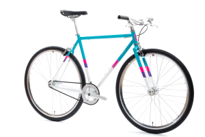 Multi-colored fixie bike