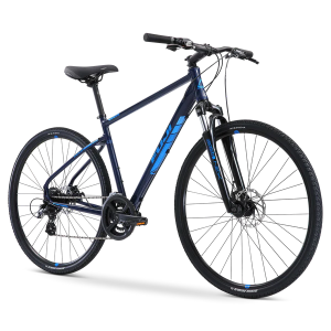 Dark blue mountain bike