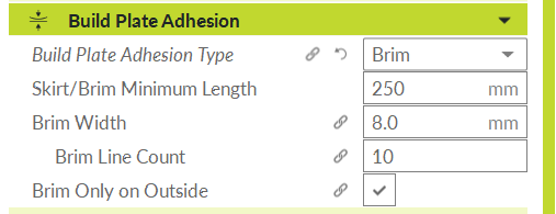 Build plate adhesion options
