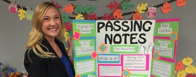Jordyn Roeser presented on 'passing notes' as a differentiation strategy.