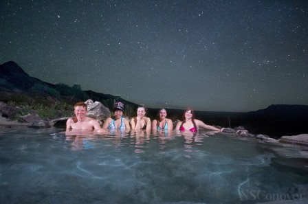 Hot springs under the stars.